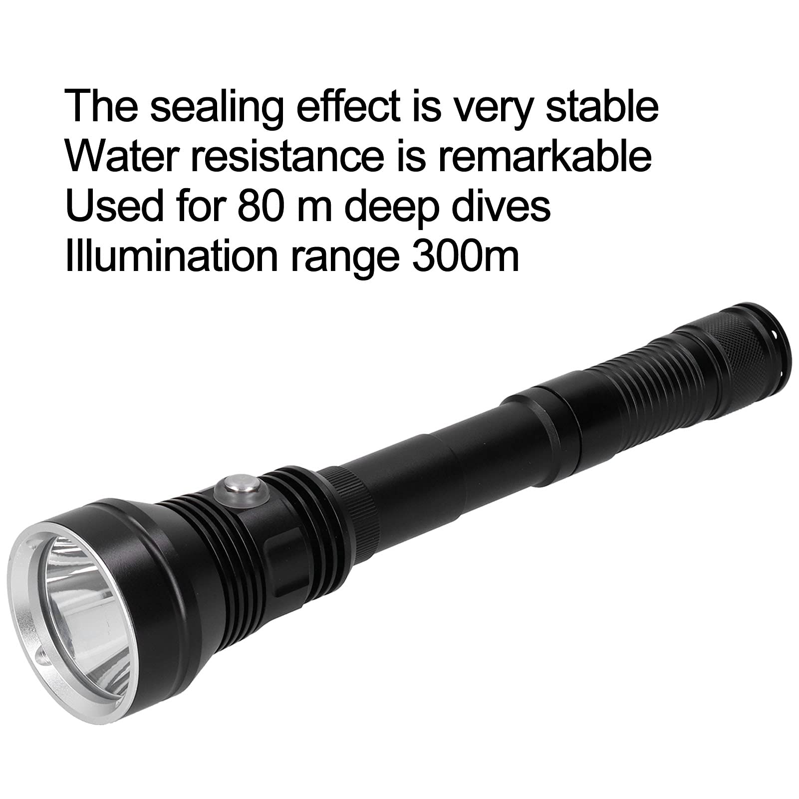 Torcia subacquea impermeabile IPX8, torcia subacquea a LED da 8000 lumen per avventure all'aria aperta