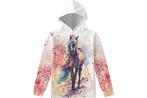 Trendy Girls Horse Hoodies