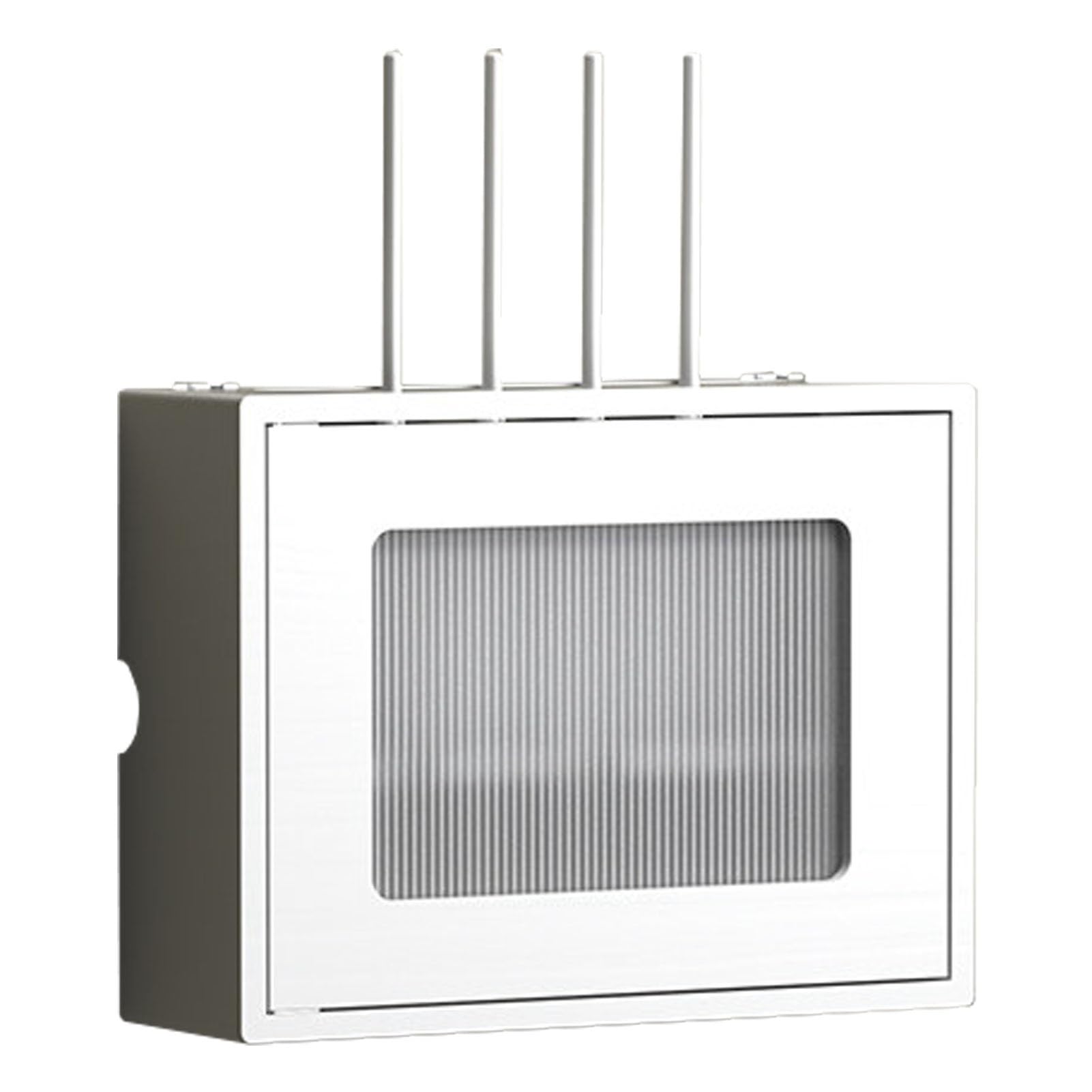 Wandmontierte WiFi-Aufbewahrungsbox, Router Ständer, Set Top Box, Steckdosenleistenschutz, Router Rack unter Kabel Versteckbox(Style 3,52.5x10x42.5cm)