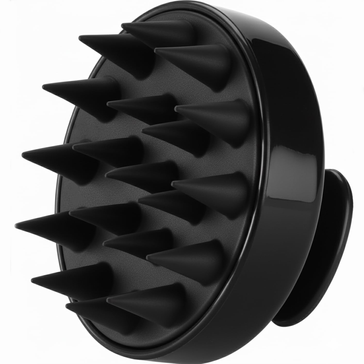 KBS Hair Scalp Massager Shampoo Brush with Soft Silicone Bristles for Anti Dandruff Removal Head Massager Prevents Hair loss for Men, Women (BLACK)