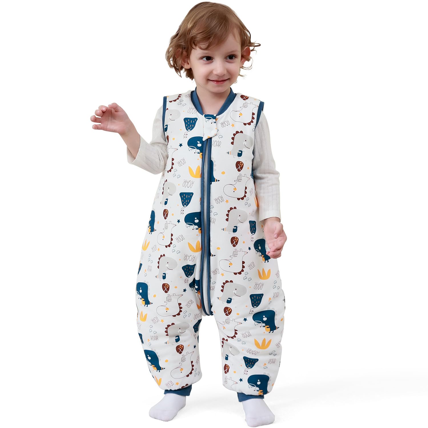 MIKAFEN Baby Winter Sleeping Bag with Feet,100% Cotton Kids Sleeping Bag  with Legs