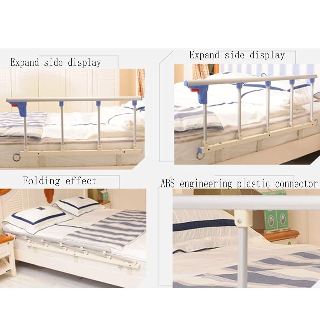 Barandilla de Cama Plegable, Protector Lateral de Seguridad portátil para Adultos Mayores, asa de Asistencia, barandilla de Cama para discapacitados, Barra de Agarre de Acero inoxi
