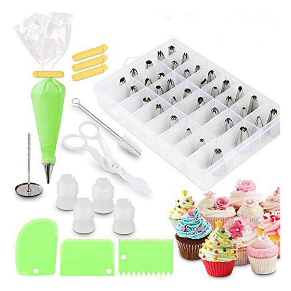 Juego de 62 Piezas de boquillas para Flores, Adaptador de Pincel, Manga pastelera para Flores, Utensilios para Hornear Pasteles