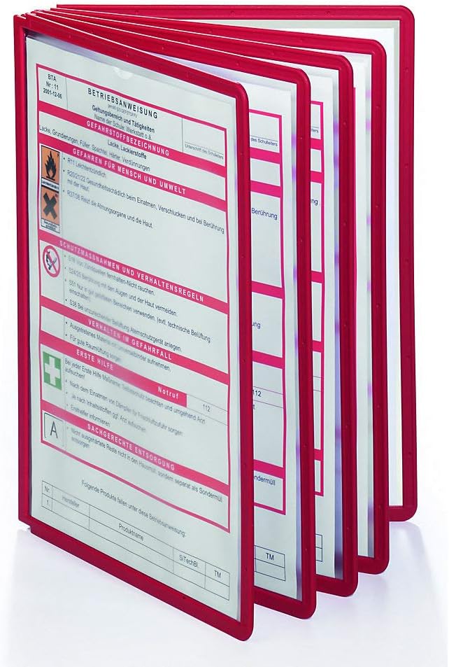 Gеt Sресіаl Prісе Durable Sherpa Display Panel Clear with Coloured Flexible Frame A4 Red Ref 5606/03 [Pack of 10]