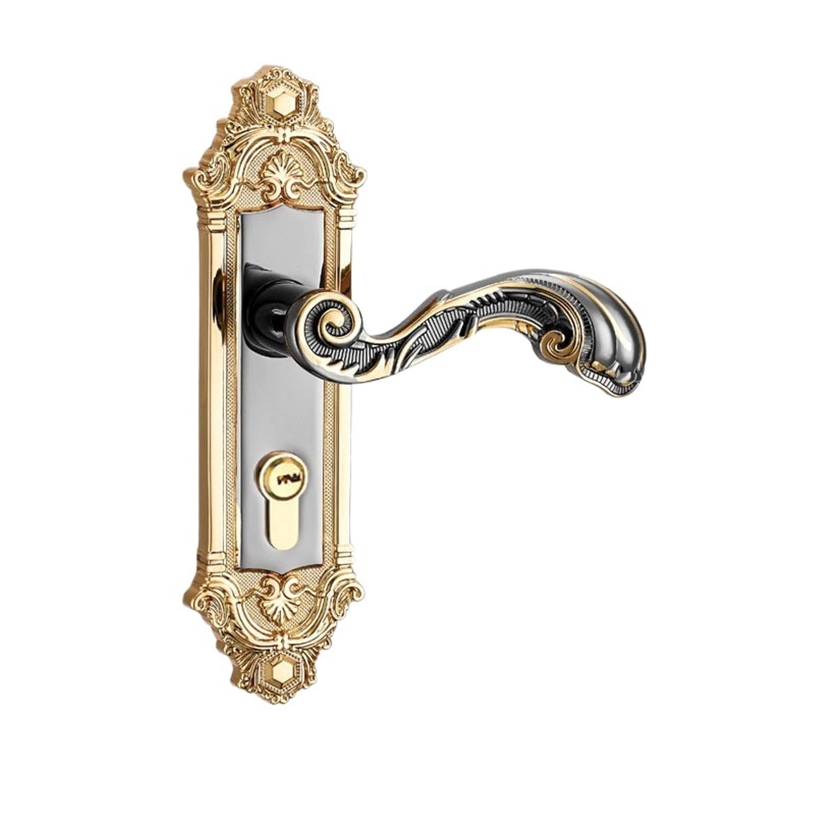 Serrure de porte intérieure pêne dormant et poignée de chambre style chinois