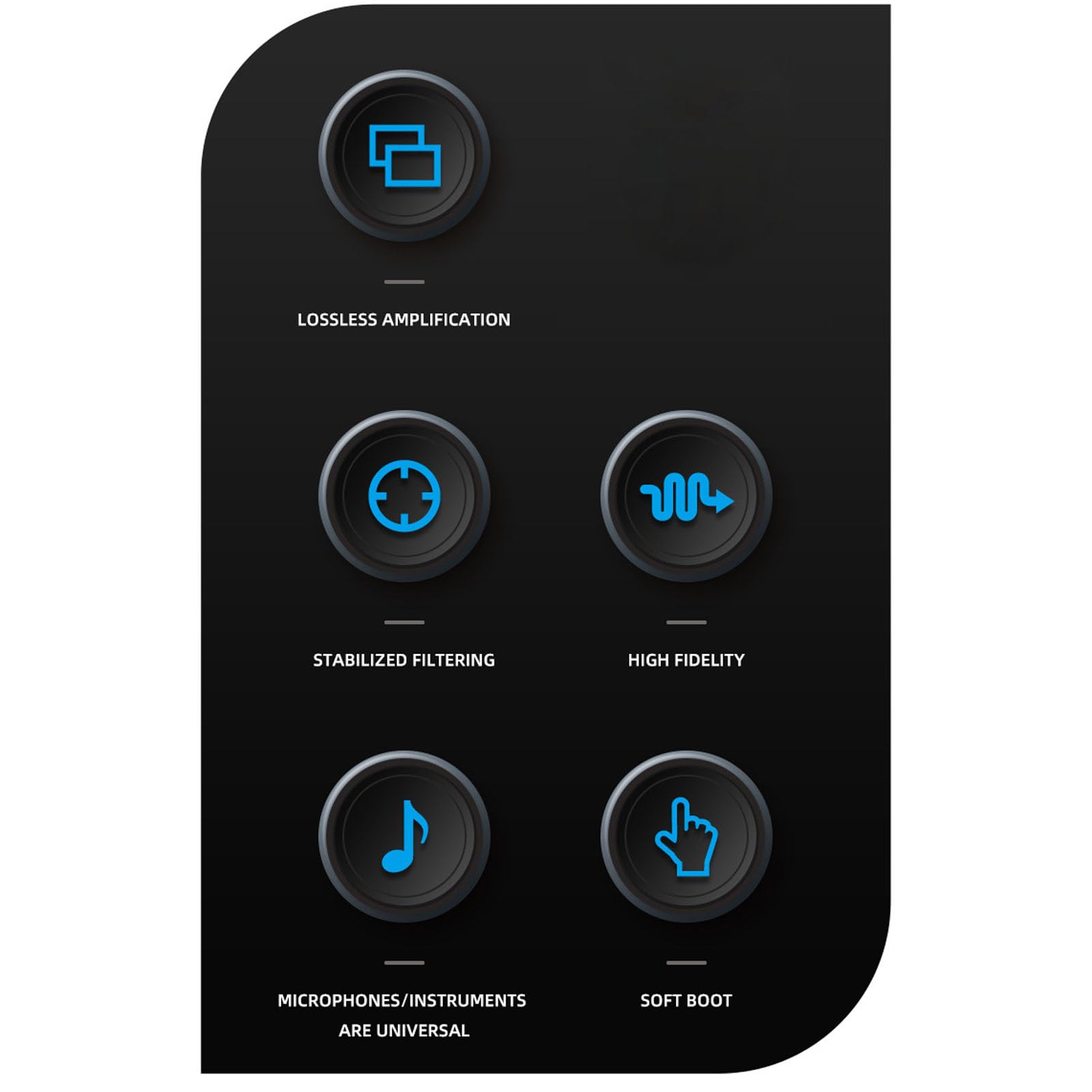 Amplificatore Microfono 48 V Phantom Alimentatore Phantom Supput 2 Canale Uscita di Ingresso Perdita di Amplificazione Senza Perdita Compatibilità Bt Accompagnamento Studio Pro Audio Preamp Live