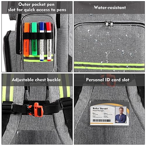 Image of Gatycallaty First Aid Backpack Medical Emt First Responder Bag Empty Ems Emergency Home Health Hiking Trauma Travel Camping (gray, Large)
