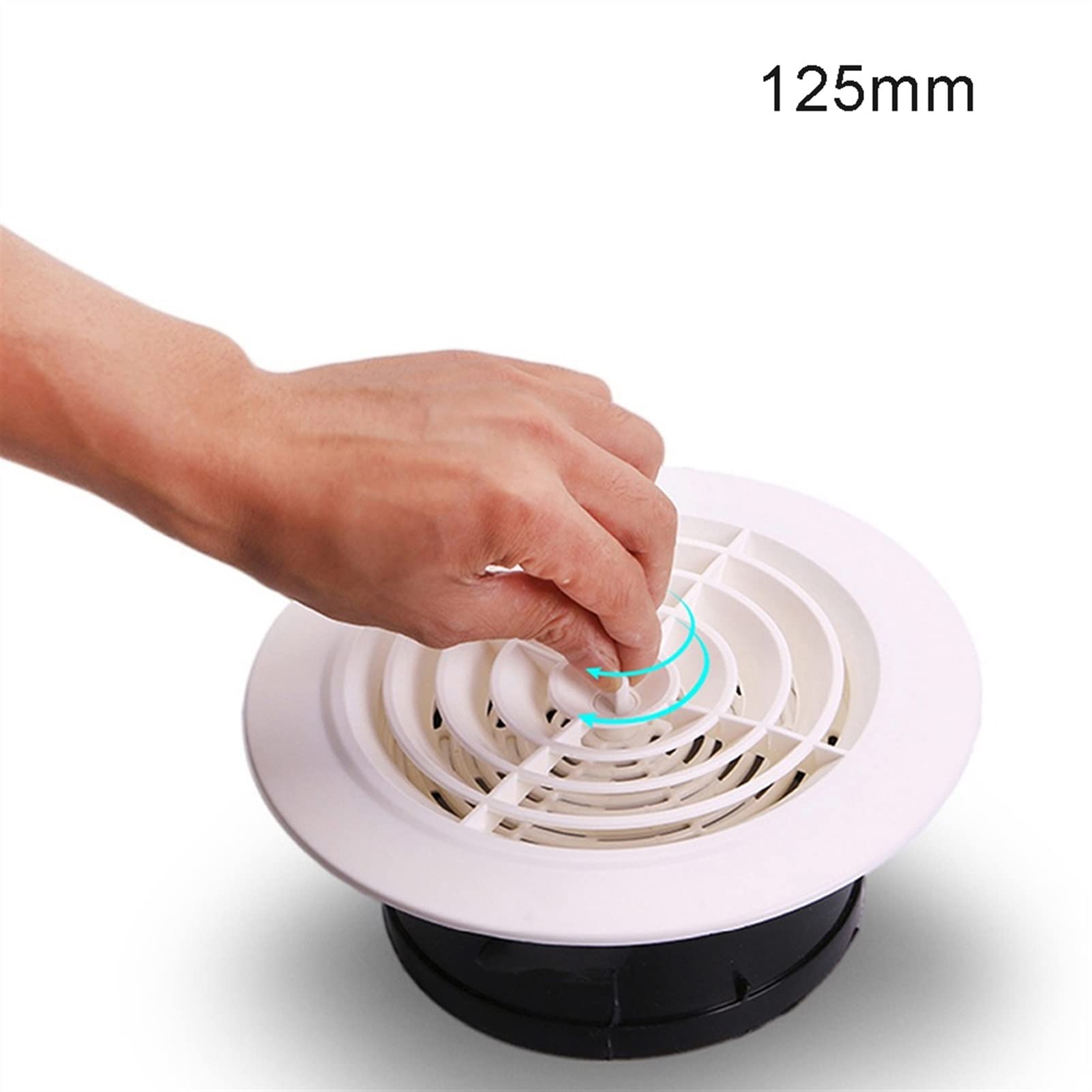 Bocchetta Aria Per Soffitto 75mm - In ABS, Bianco, Regolabile, Per Bagno O Cucina - Foto 9