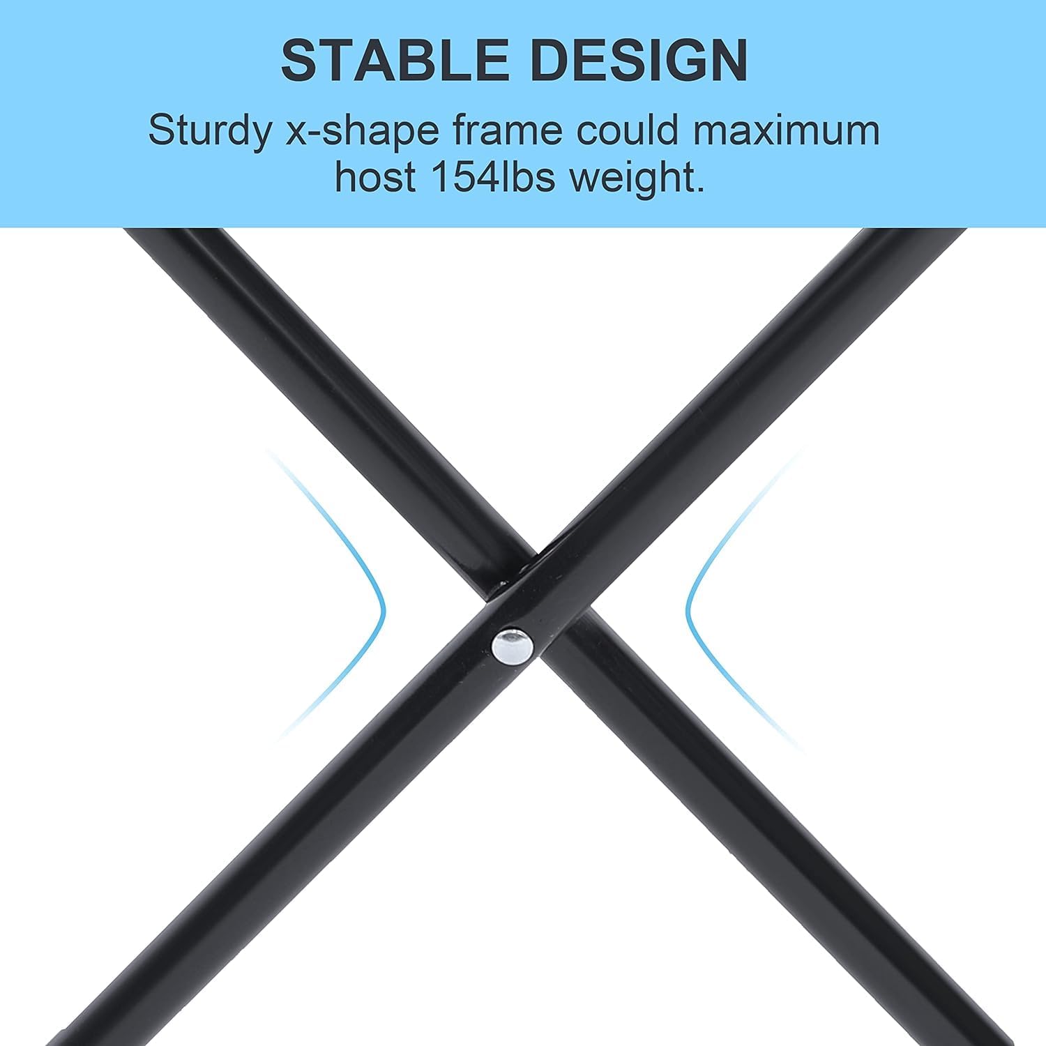 Carda Craft-Camp Chair, Foldable Stool Light Weight Metal Material 17.5 Height Practical Foldable Stool Design Fishing Picnic Camping BBQ Beach Hunting Hiking, Climbing a Mountain Travel (Black) 1