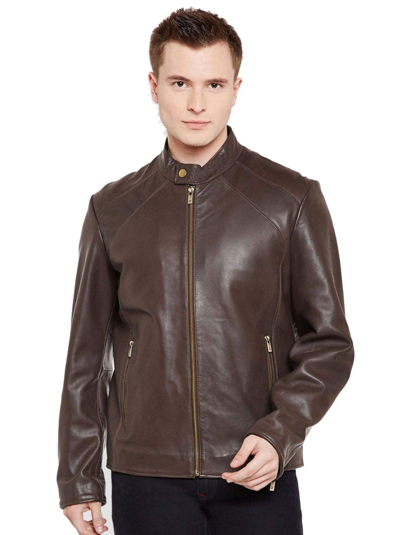 natural Genuine Leather Men's Jacket-picture-0
