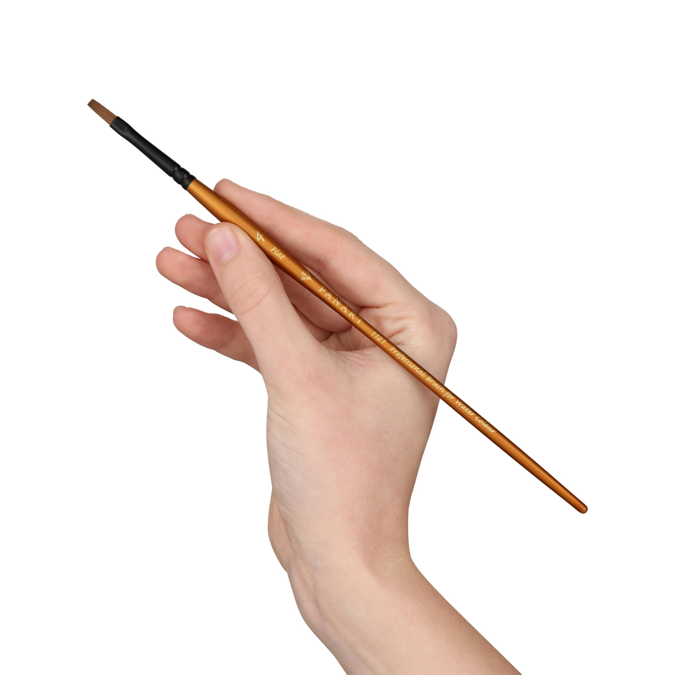 Pan Art Synthetic Sable Flat No. 04, Detail & Wash Brush for Watercolour & Gouache - Image 3