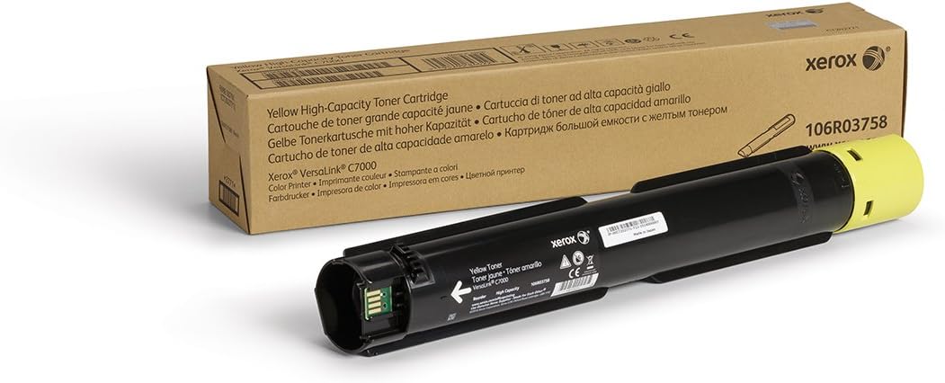 Xerox Genuine VersaLink C7000 Yellow High Capacity Toner Cartridge (10,100 Pages) - 106R03758