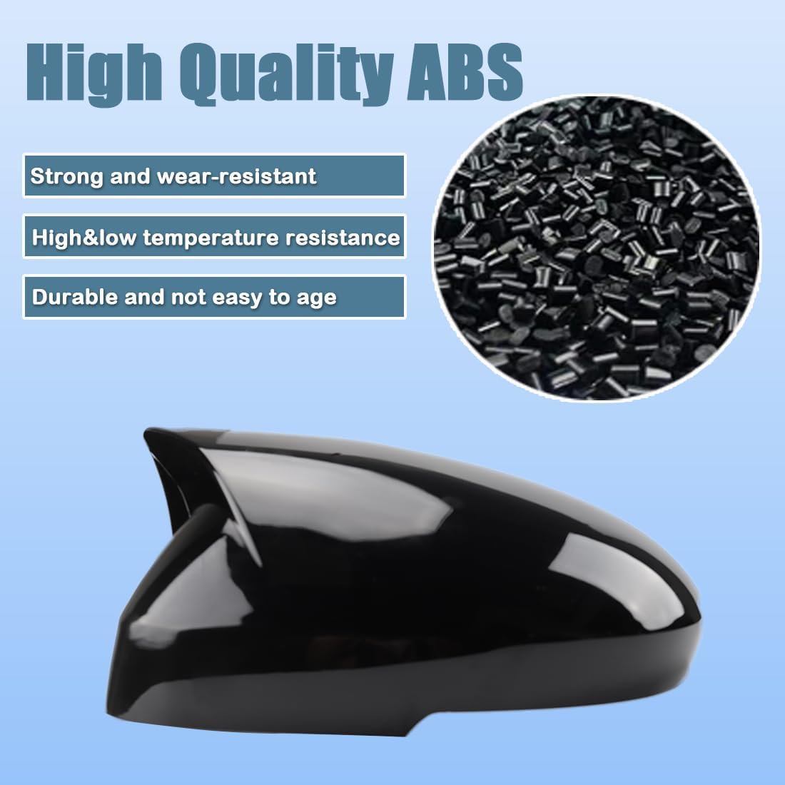 XITER Rear View Side Mirror Cover Side Mirror Cap for Nissan Rogue 2021 2022 2023 2024 2025(With turn signal,Glossy Black)