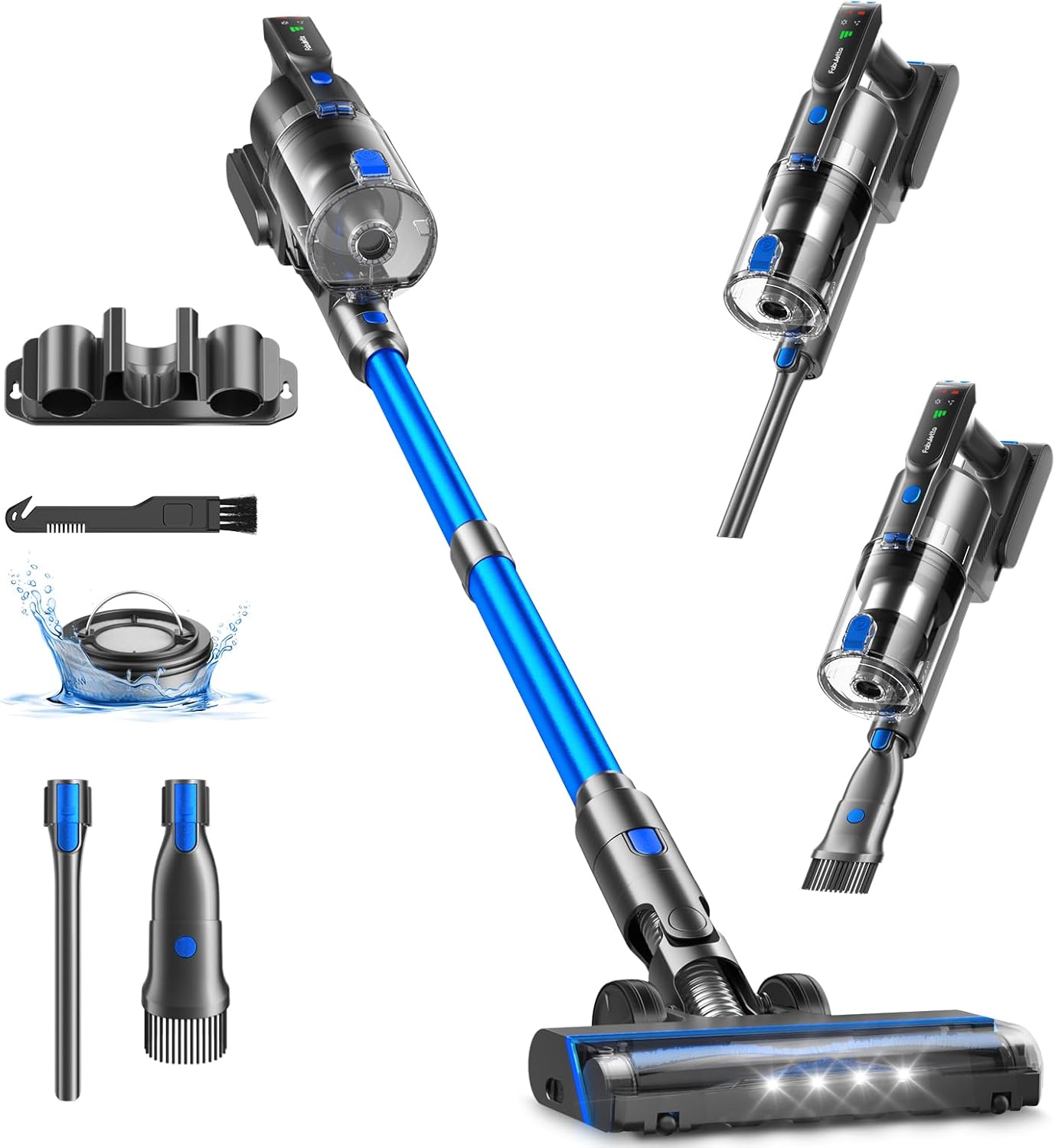 FABULETTA Cordless Vacuum Cleaner, Lightweight Cordless Vacuum Cleaner with 45Min Runtime, Anti-Tangle 1.5L Large Dust Cup for Home Hard Floor FABULETTA Cordless Vacuum Cleaner, Lightweight Cordless Vacuum Cleaner with 45Min Runtime, Anti-Tangle 1.5L Large Dust Cup for Home Hard Floor