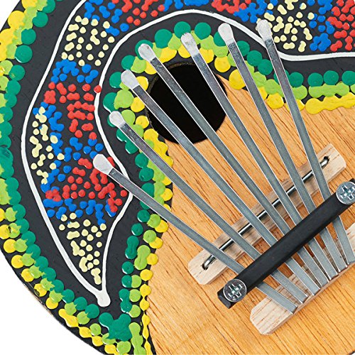 VIDOO Kalimba 7 Key Finger Piano Painted Coconut Shell Mbira Likembe Thumb Piano