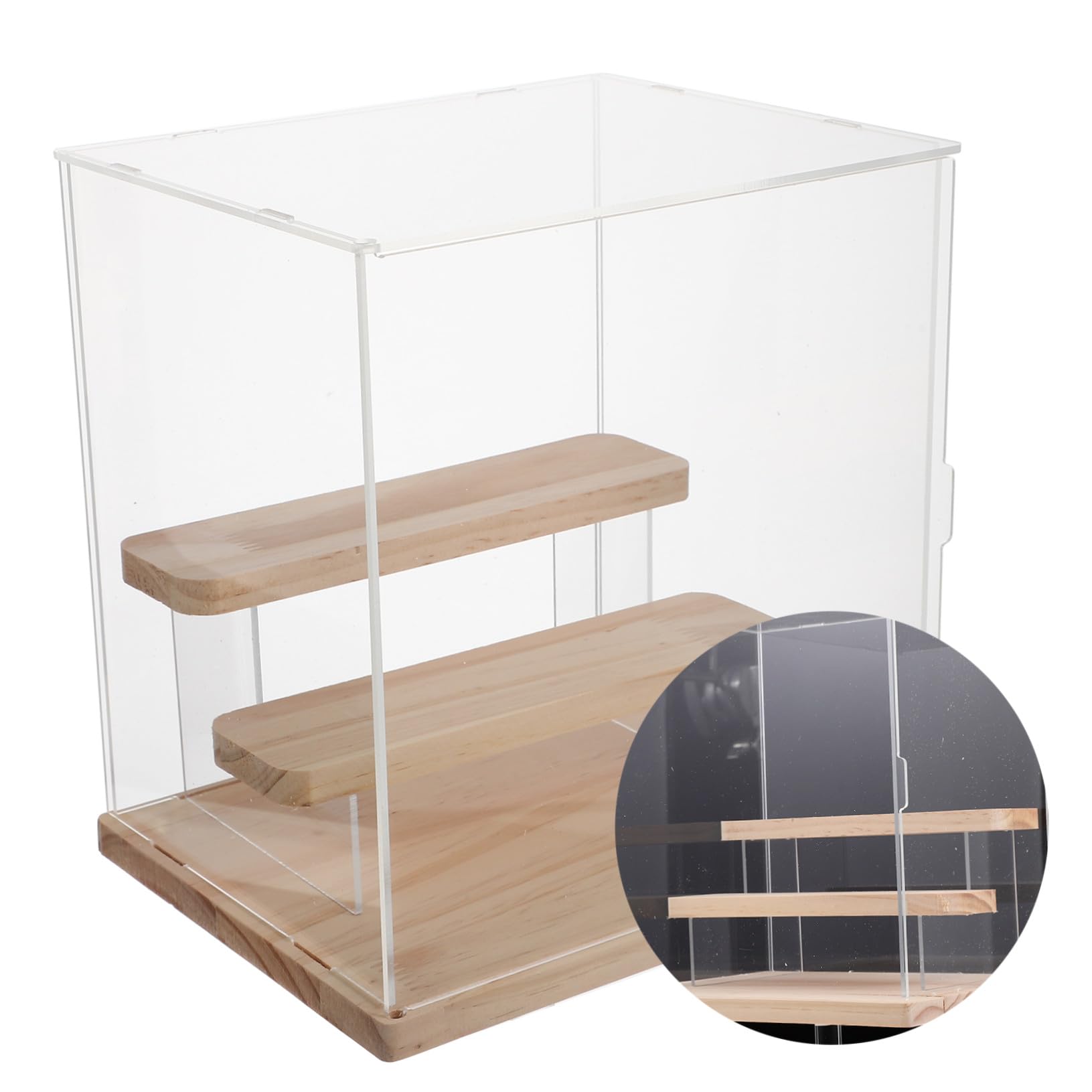 Mehrschichtige Figuren Vitrine und Acryl Staubdichte Tisch Aufbewahrungsbox Leicht zu Montieren für Sammlerfiguren und Dekoration