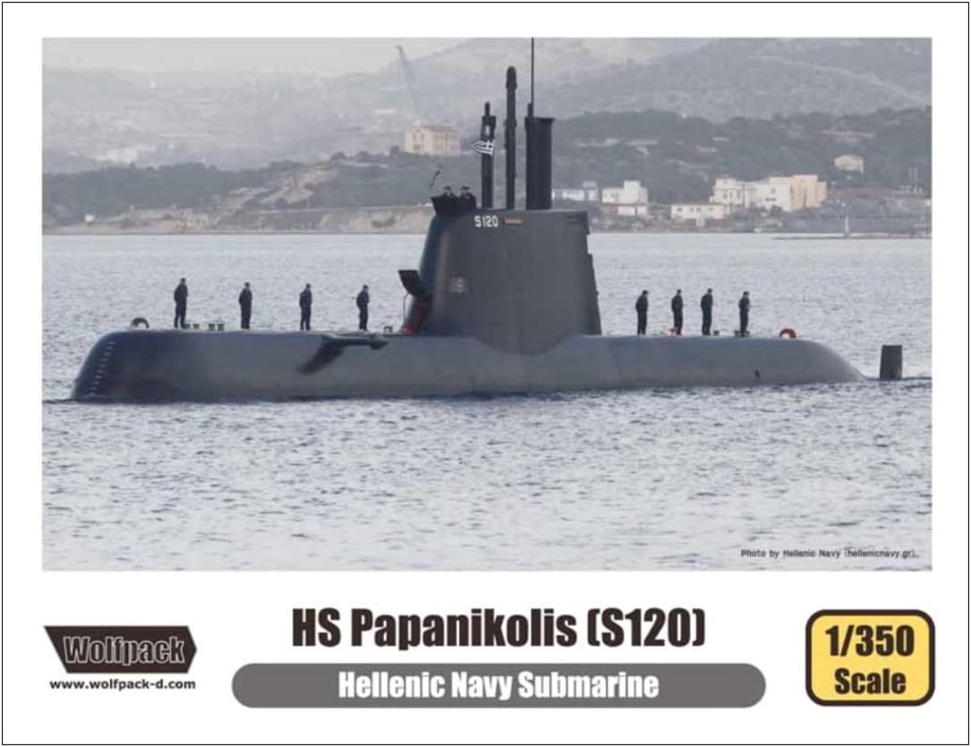 D Corporation WPD13502 1:350 Wolfpack HS Papanikolis (S120) Hellnic Navy Submarine [MODEL BUILDING KIT]
