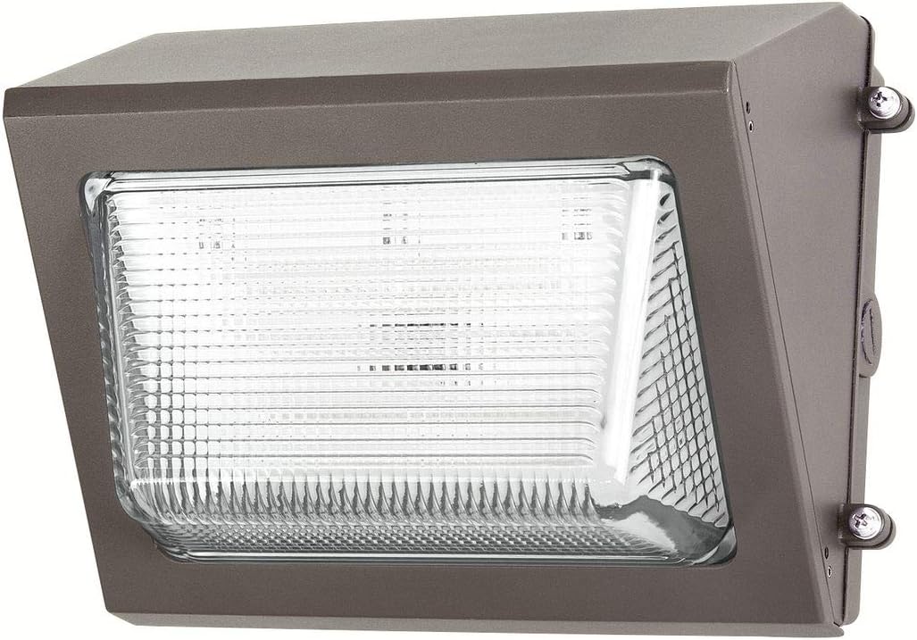 Hubbell Industrial WGH-40-5K-U-S Glass Wallpack Light, Dark Bronze