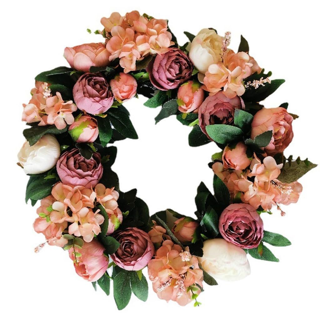 Guirlande Artificielle Eucalyptus Séché, Décoration de fenêtre Pivoine Fleur séchée Pivoine Décoration de Mariage Couronne