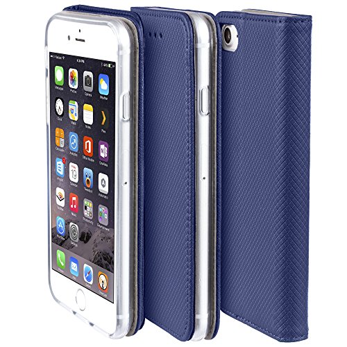 Moozy Cover per iPhone 6s, iPhone 6, Blu Scuro
