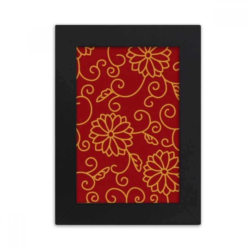 Cadre photo noir fleurs de style japonais pour décorer un bureau zen ou un salon