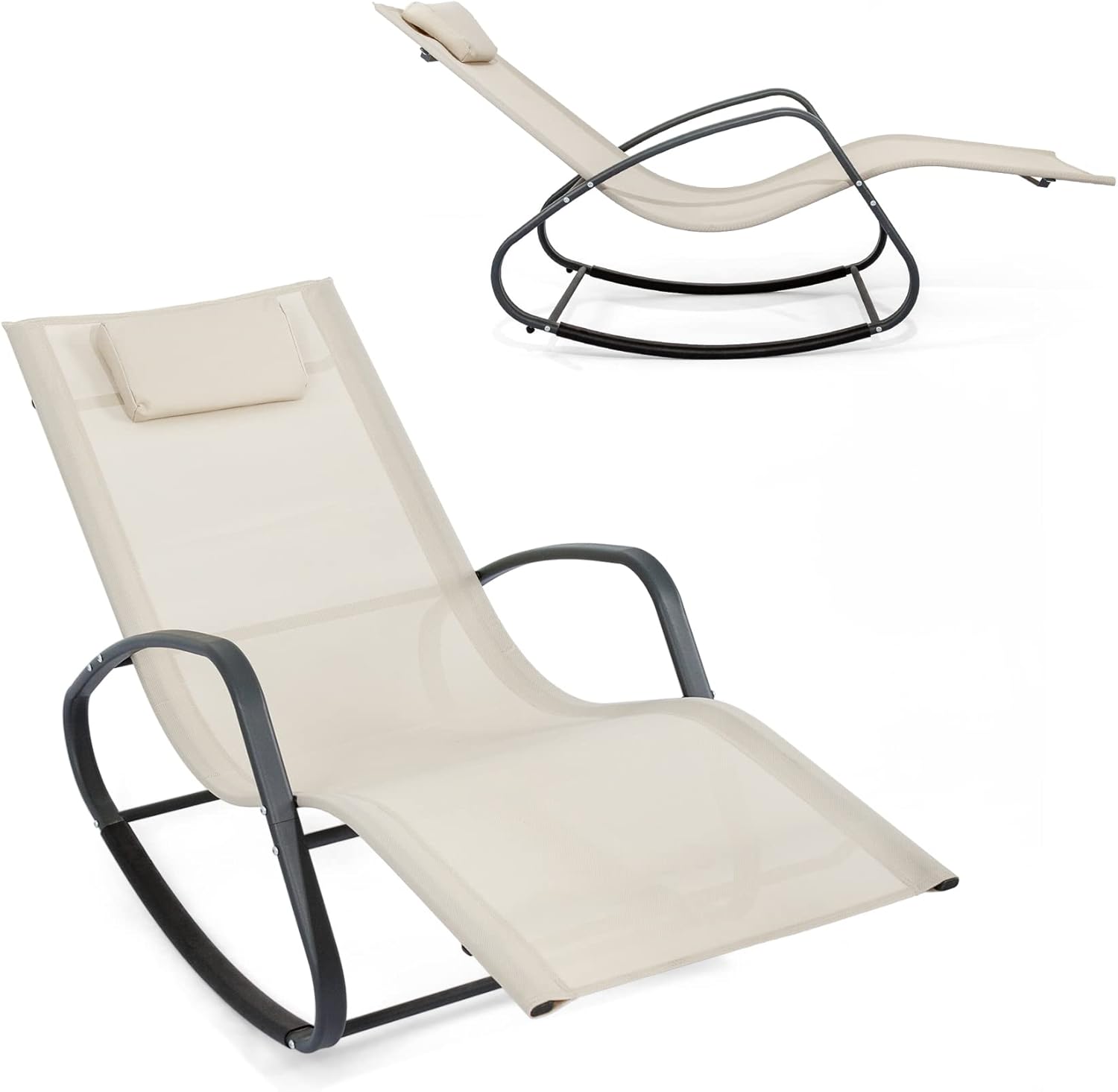 WeCooper Zero Gravity Rocking Chair, Patio Chaise for