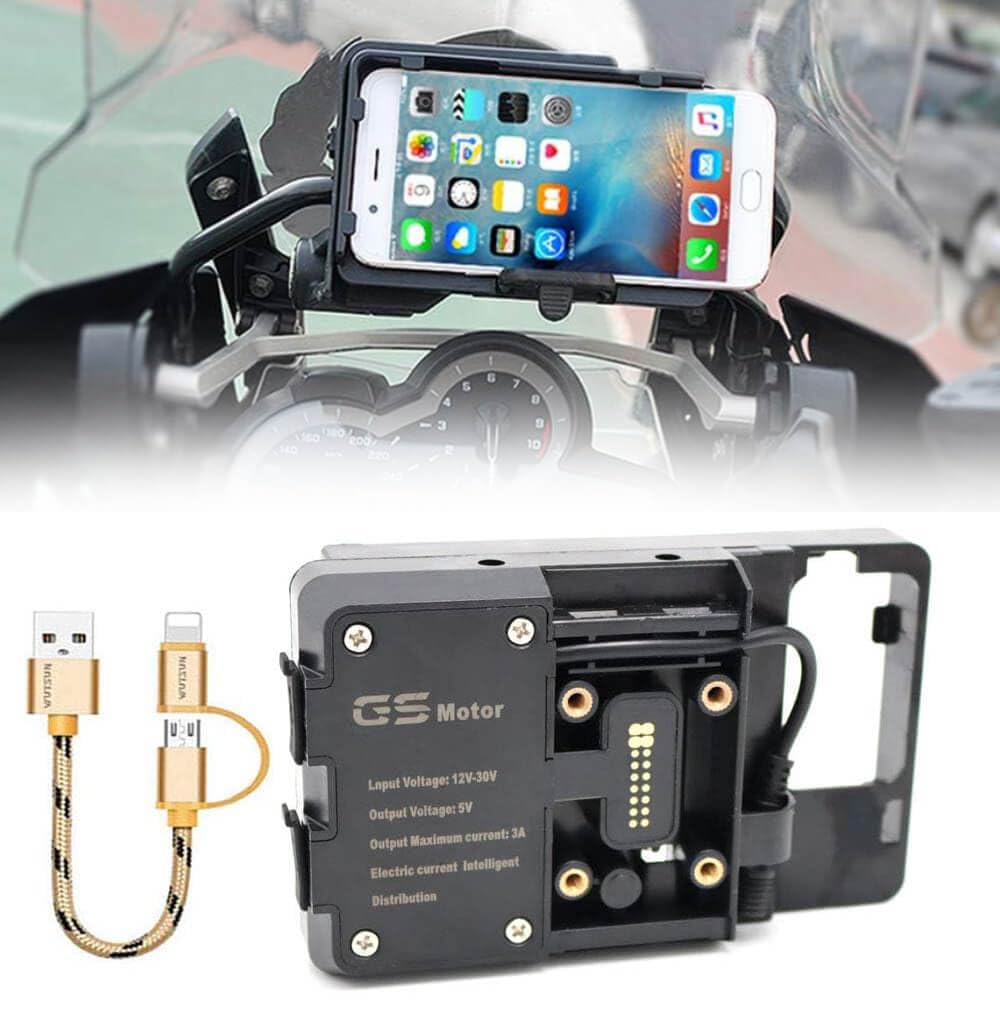 SERALI Motorcycle Mobile Phone USB Charging Navigation Bracket for BMW R1200GS F800GS ADV F700GS R1250GS CRF 1000L F850GS F750G Motorcycle Accessories
