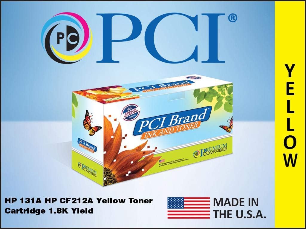 PCI Brand Remanufactured Toner Cartridge Replacement for HP 131A CF212A Yellow Toner Cartridge 1.8K Yield