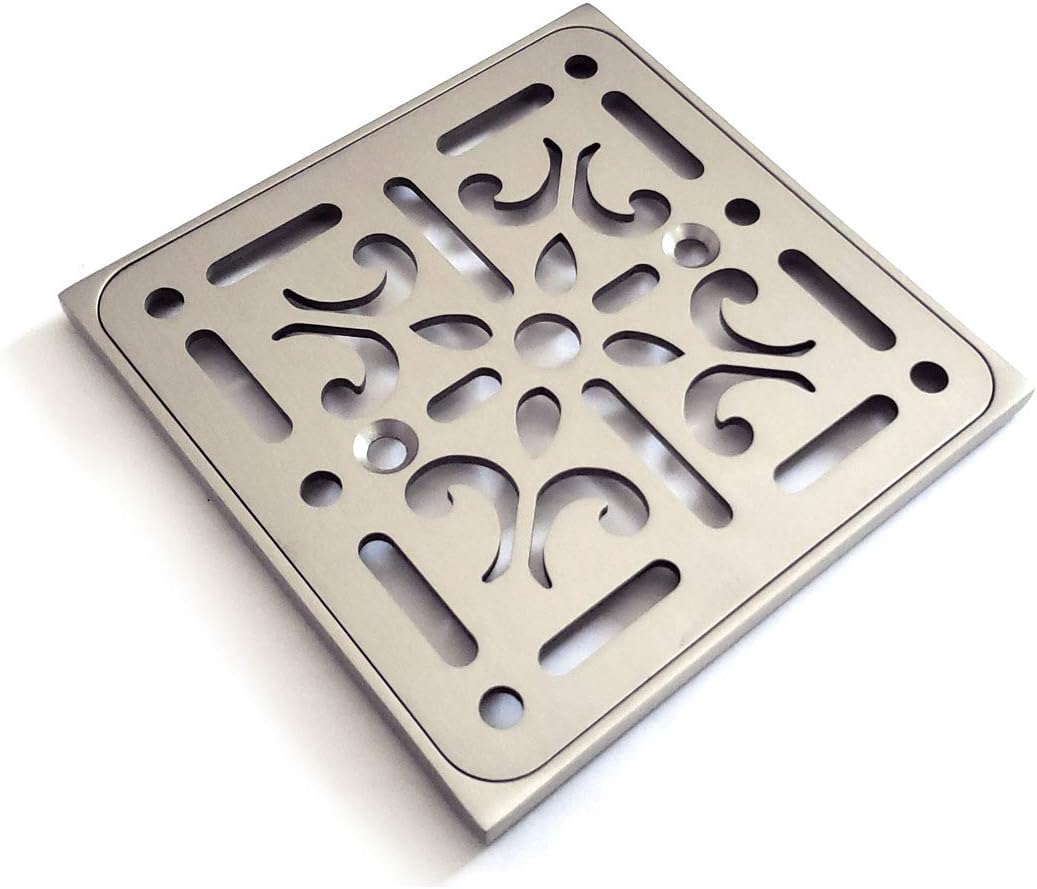 Shower Drain Cover Replacement Brushed Nickel Various Styles for K-9136 (Swirl)