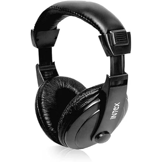 Intex Mega Wired Headphone - Over-Ear Black