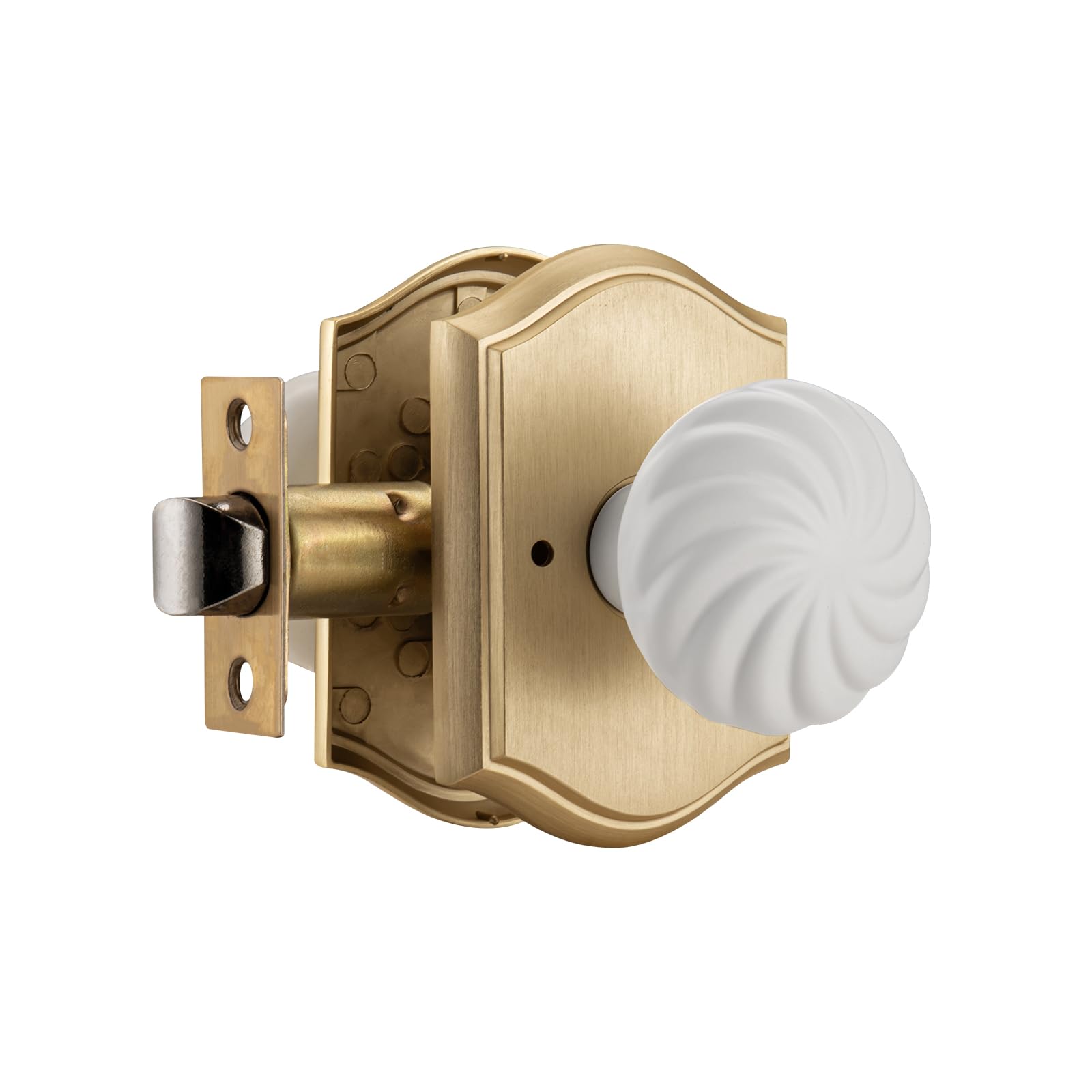 Black & Gold Door Knobs - Privacy for Bath & Bedroom -8