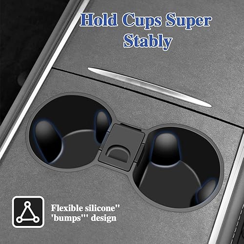 Miniatura 5 de Soporte para taza de consola central, soporte de silicona antideslizante para consola central para no más bebidas derramadas, accesorios interiores
