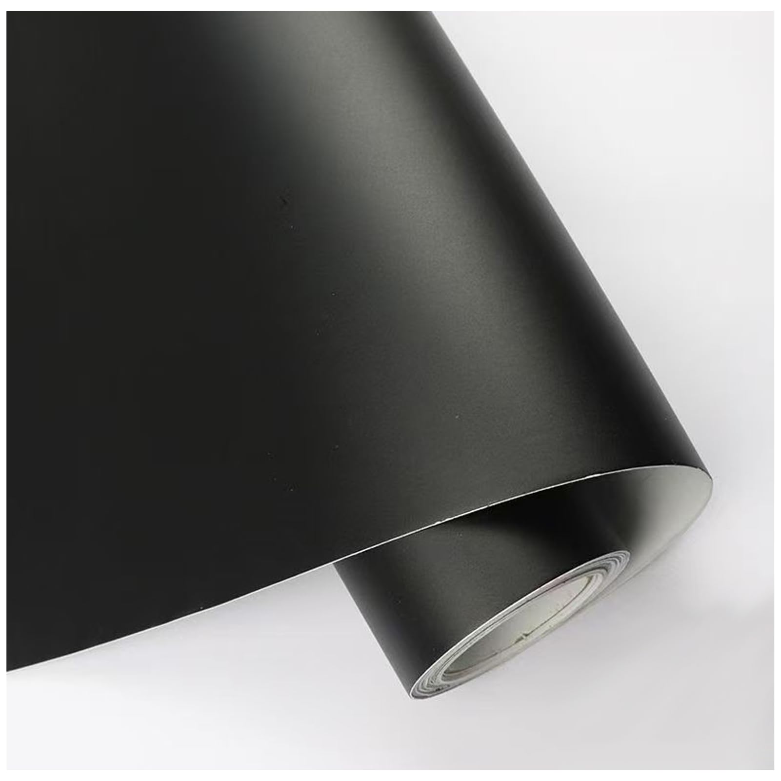 TUIPATE 150cm x 30cm Vinyl Car Wrap Roll, Vehicle Wrap Vinyl Sticker, Self-Adhesive Bubble Free Air Release Stretchable Waterproof Car Sticker for Car Decor, Laptops (Matte Black)