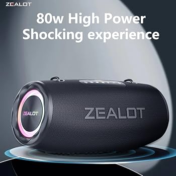 Amazon.com: ZEALOT 80W Portable Bluetooth Speaker, Stereo Sound