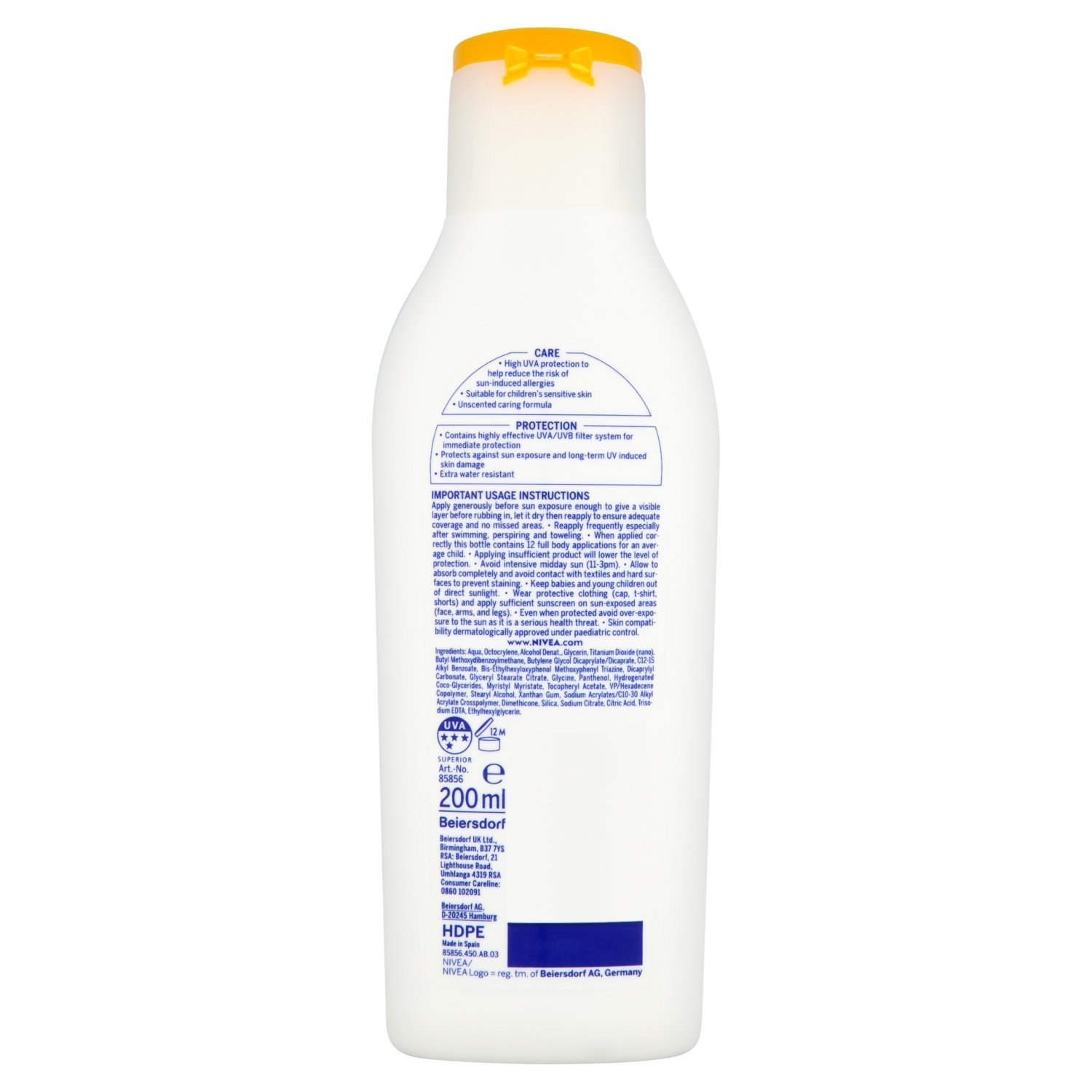 Nivea Sun Kids Lotion 50+ Very High 200ml (Packung mit 2)