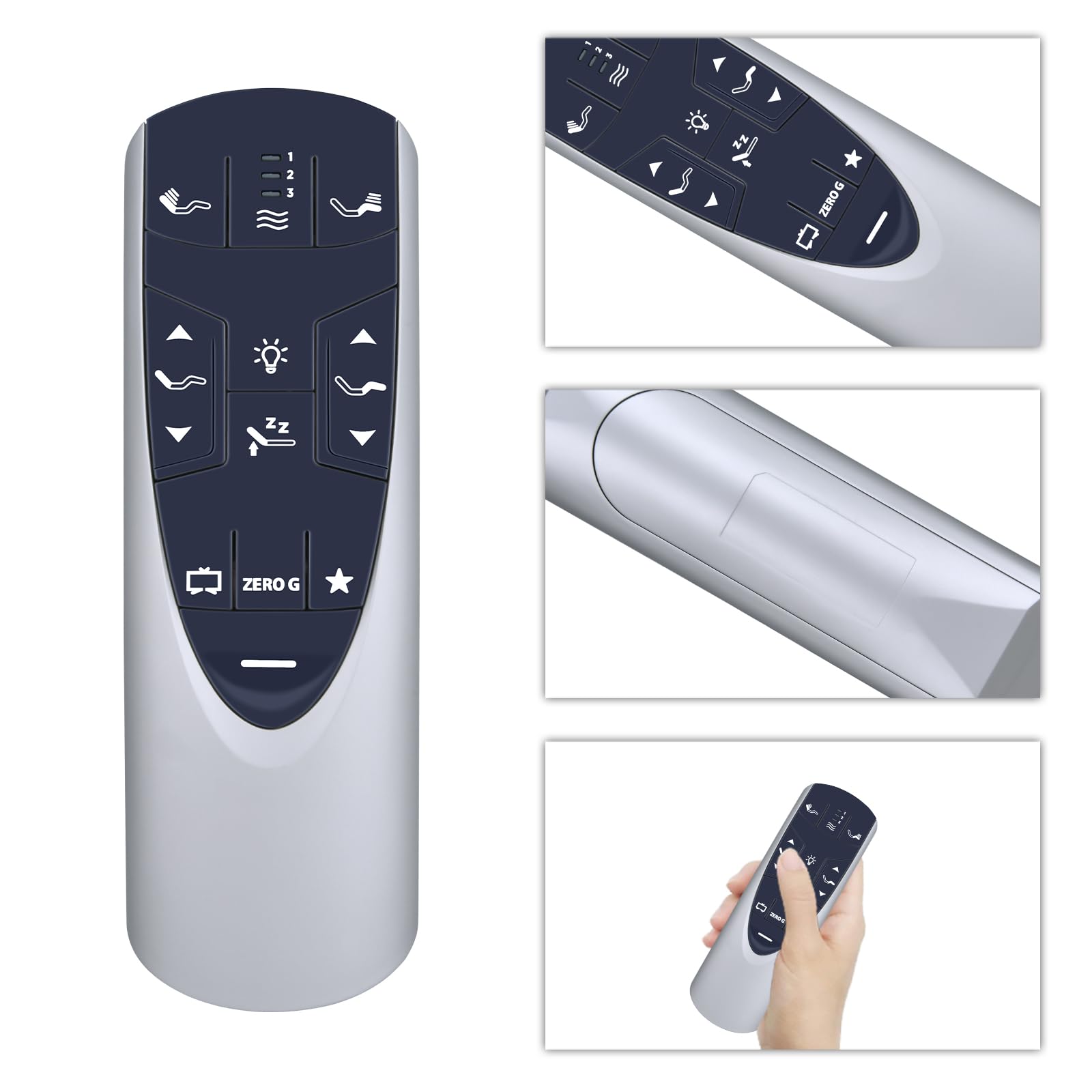 HZIME Replace RF502A RF358A Remote Control for Extend Adjustable Bed Base, Compatible with Tempur-Pedic Ergo or Ergo Adjustable Bed Controller JDLK.33.01.18 JLDK.33.01.36 RF502A RF358A