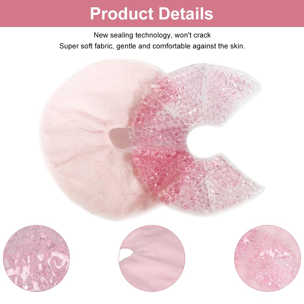 Almohadillas Terapia Mama,Almohadillas Terapia de Pecho,Paquete Gel para Pecho,Almohadillas Gel para Lactancia Frio y Caliente,Almohadillas de Frío y Calor para Pecho,para Terapia de Pecho,Rosa