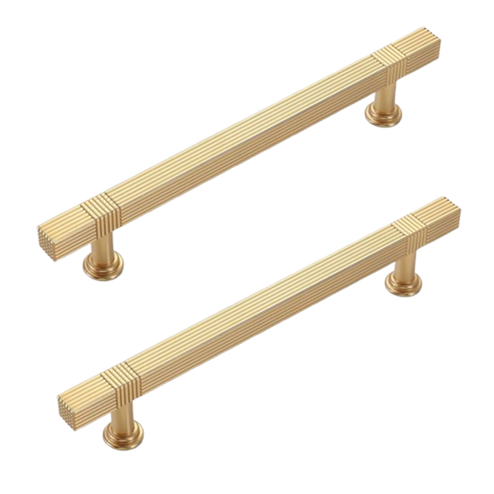 Steytemd Gold Cupboard Handles Modern, 2 × Cabinet Handles With Screws-128Mm/5In