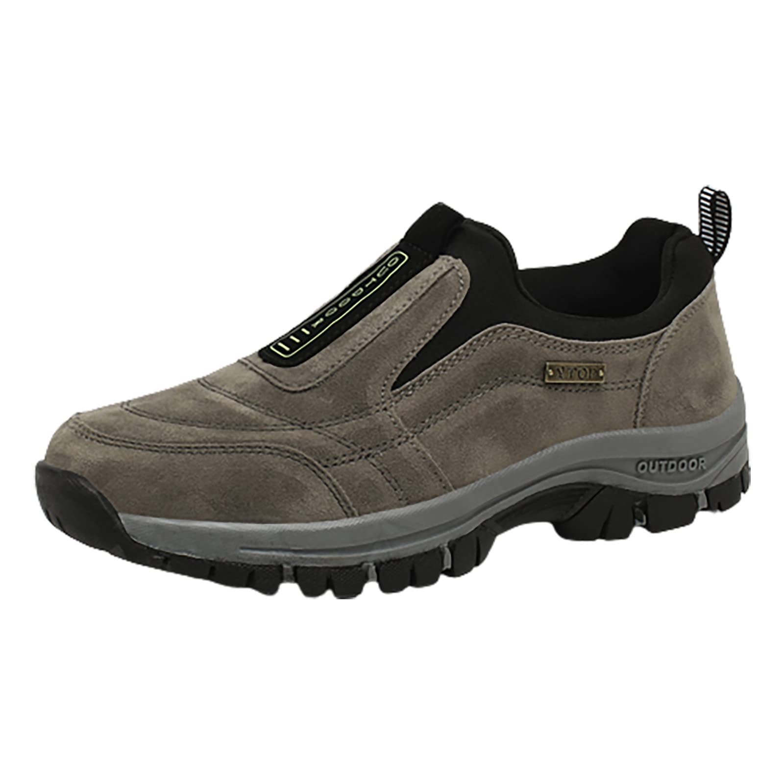 Chaussure de Marche Homme sans Lacets Baskets de randonnée en Plein air Chaussures de randonnée à Enfiler pour Homme Chaussures orthopédiques Chaussures légères pour Le Travail Confort