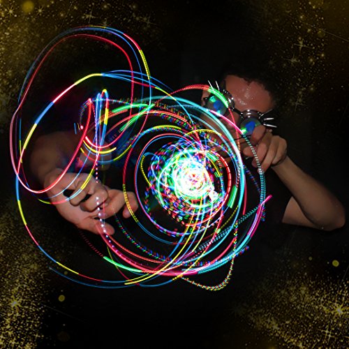 GloFX Clear Ion 3 LED Orbit - Light Orbit Rave Orbital Round Circle - Zero Rattle