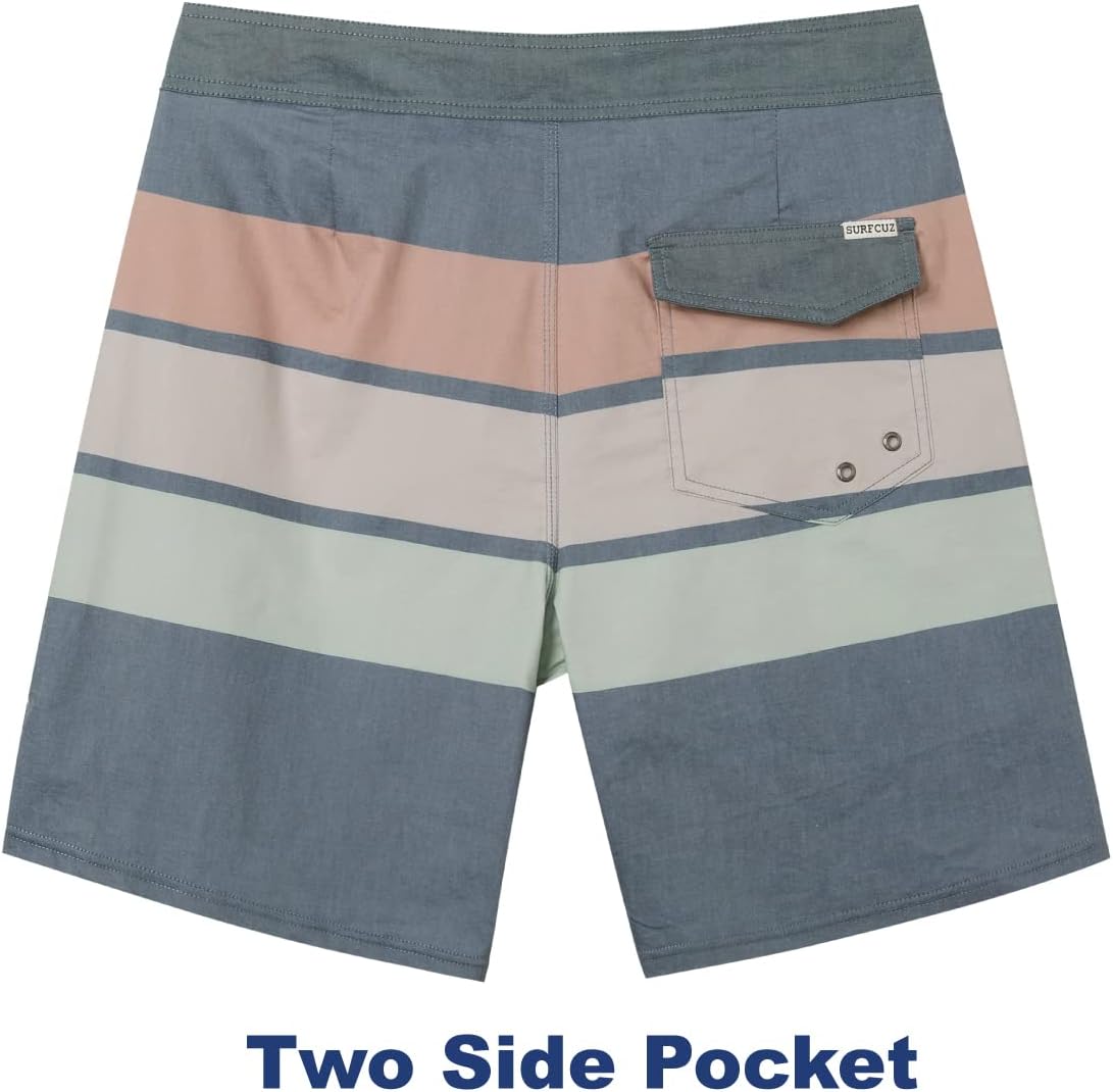 SURF CUZ Men's Vintage Cruzer Stretch Boardshort Chino Shorts - Image 3