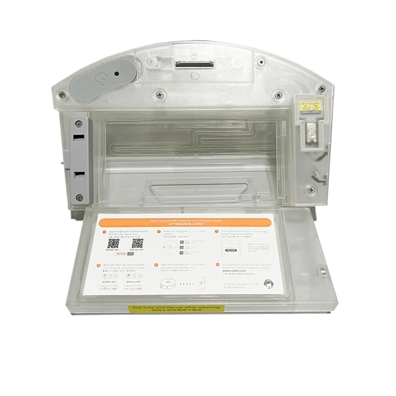 Reemplazo, Compatible con Roidmi, Eve Plus Robot Aspirador Barredora Accesorios Eléctricos 2 En 1 Caja De Polvo Tanque De Agua Filtro Piezas(As The Picture)