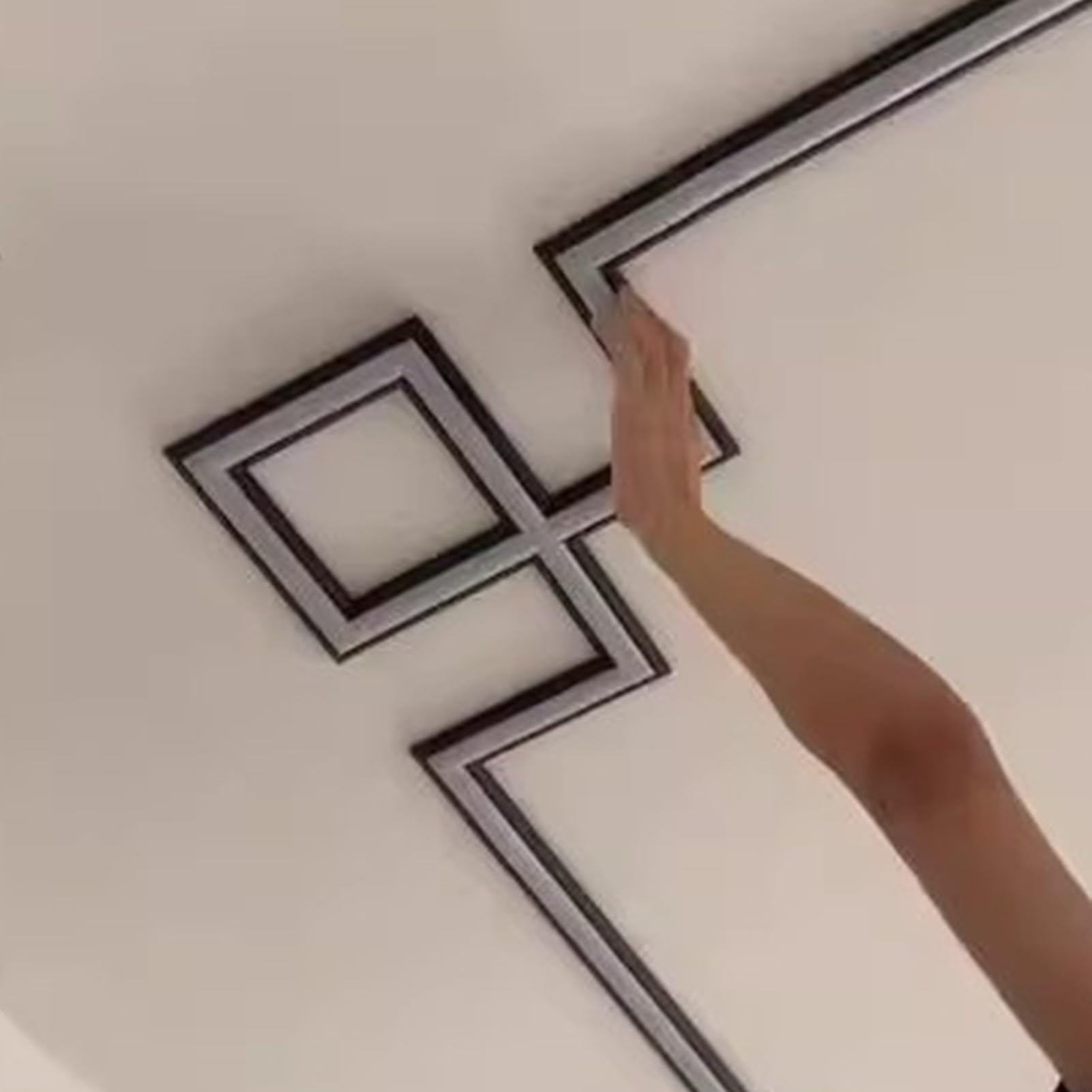 Perfil de aluminio de moldura de corona de canal LED, moldura de techo con zócalo para tiras de luces, juego de cala de 28 m