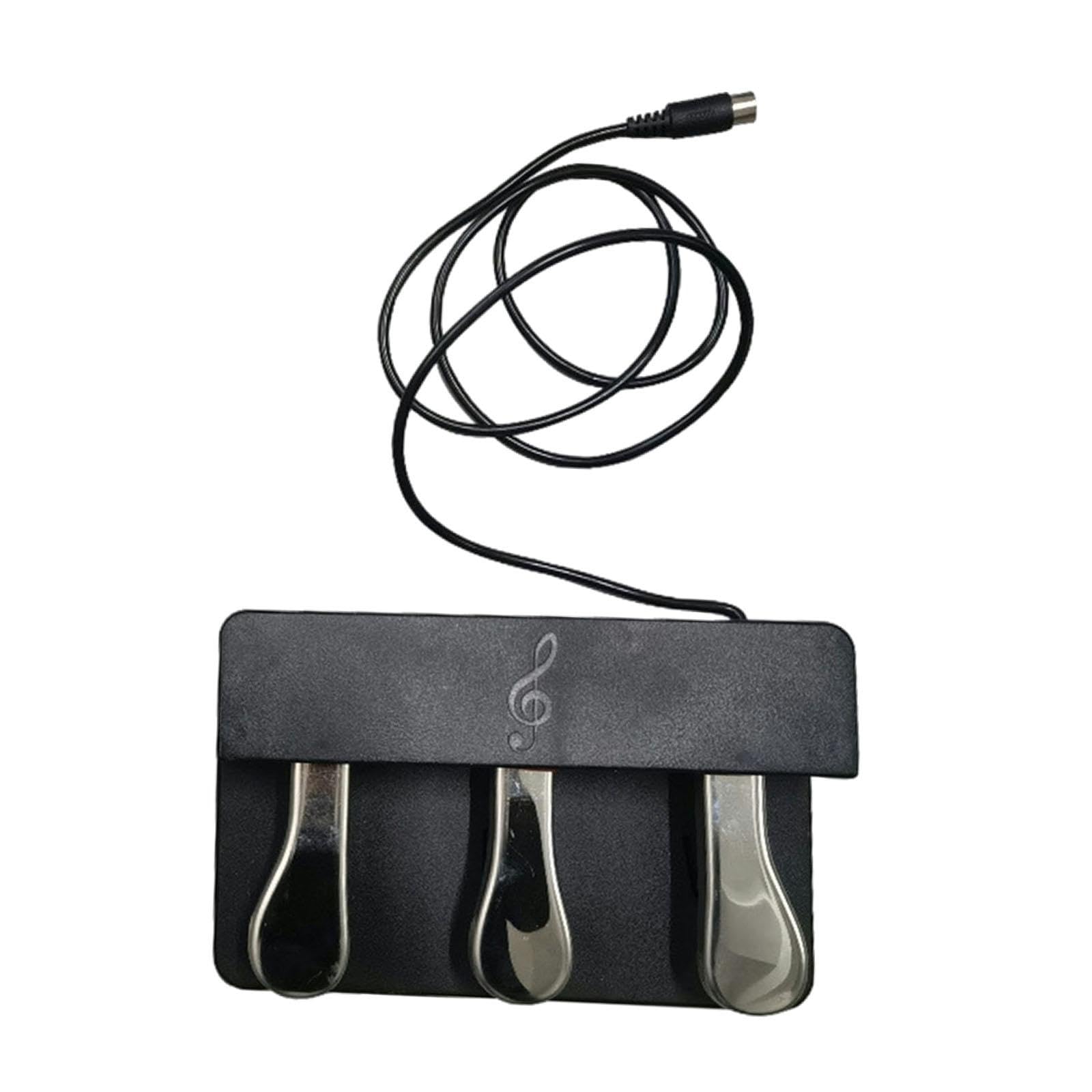 3 Pedaleinheit für Digitalpianos & Keyboards - Universal 5-Pin Round Interface Fußschalter