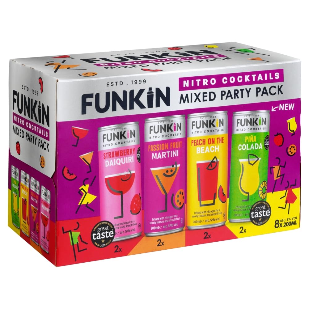 Funkin Nitro Cocktails Mixed Party Pack, 8 x 200ml