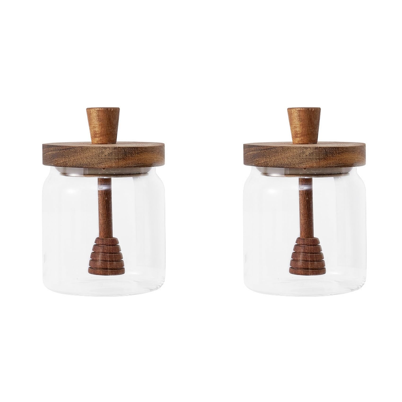 Hndhbfgrt 2X Storage Bottles Honey Jars with and Lid Wide Mouth Honey Containers Syrup Dispenser for Storing Honey and Syrup
