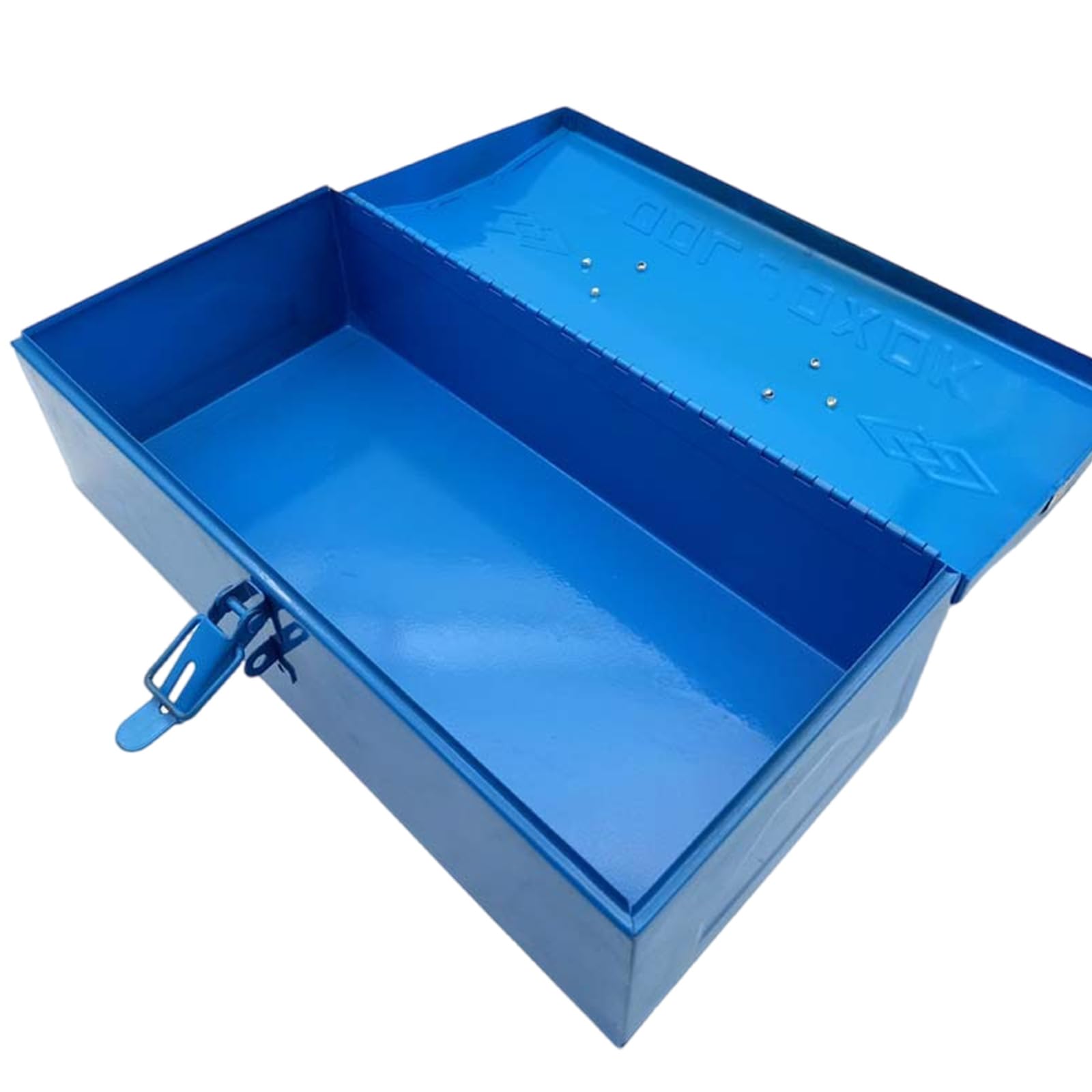 Apglsxy Blue Metal Storage Case Iron Sheet Toolbox Tool Container For Efficient Organization And Easy Transport Of Various Items Iron Sheet Toolbox