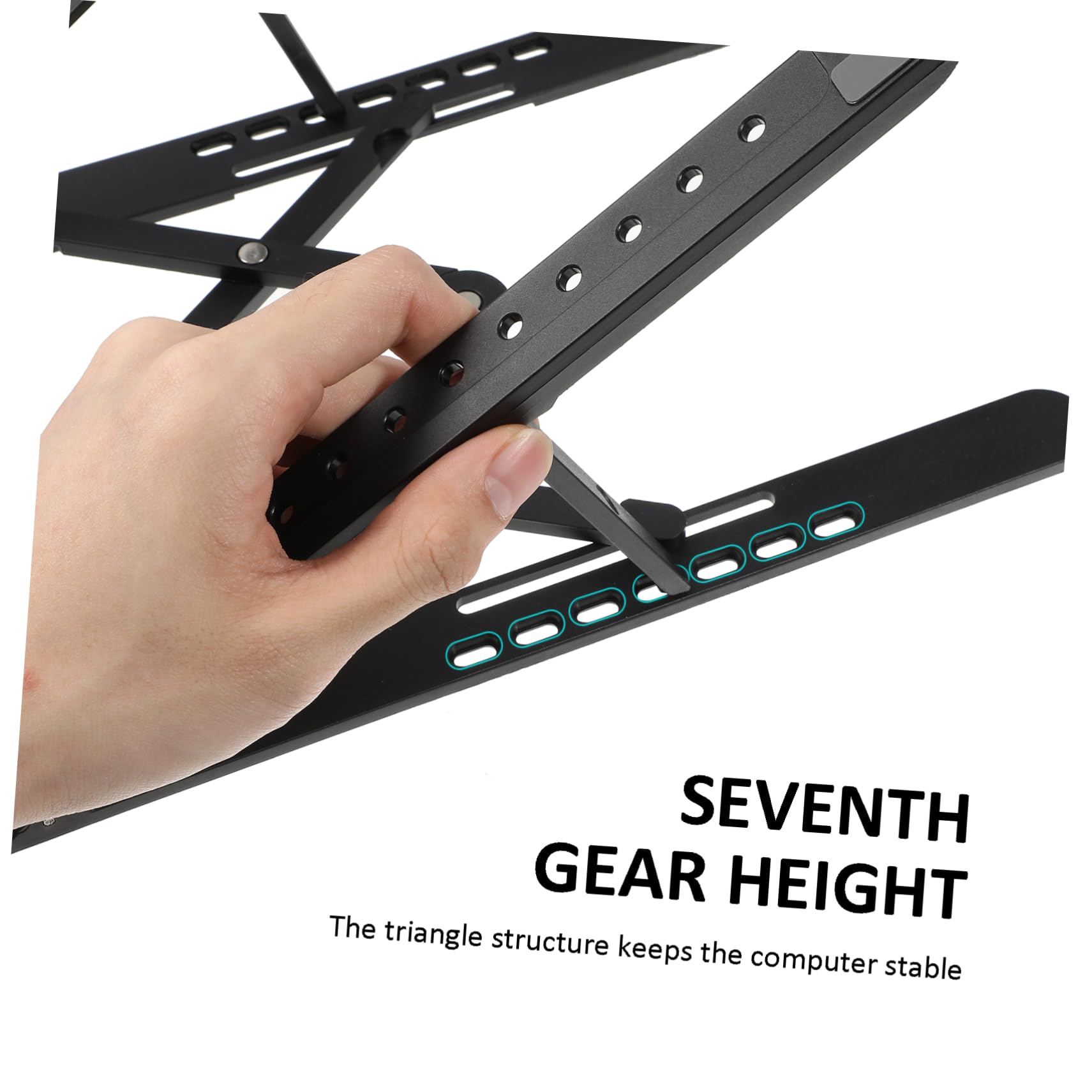 HOMSFOU Soporte Enfriador para Computadora Portátil 4 Ventiladores, Plegable y Eficaz, Material PC y Silicona, Alimentación USB para Uso en Oficina o Juegos