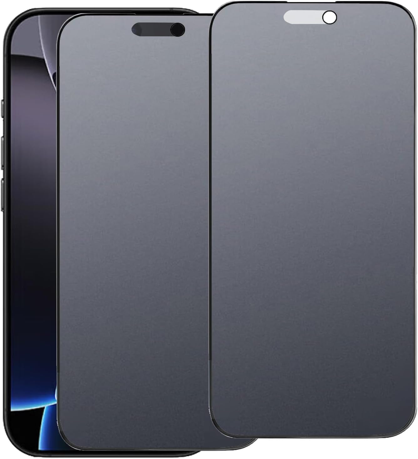 【覗き見防止&アンチグレア】GAOYYDS For iPhone 16 Pro/iPhone 17用の ガラスフィルム（2枚セット） アンチグレア アイフォン16プロ プライバシー保護フィルム [日本旭硝子製 硬度9H 貼り付け簡単 指紋防止 気泡防止 飛散防止 キズ防止 防塵] iPhone16pro/17対応 強化ガラスフィルム