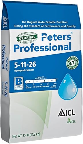 Fertilizante especial hidropónico profesional, 5-11-26 (bolsa de 25 libras)